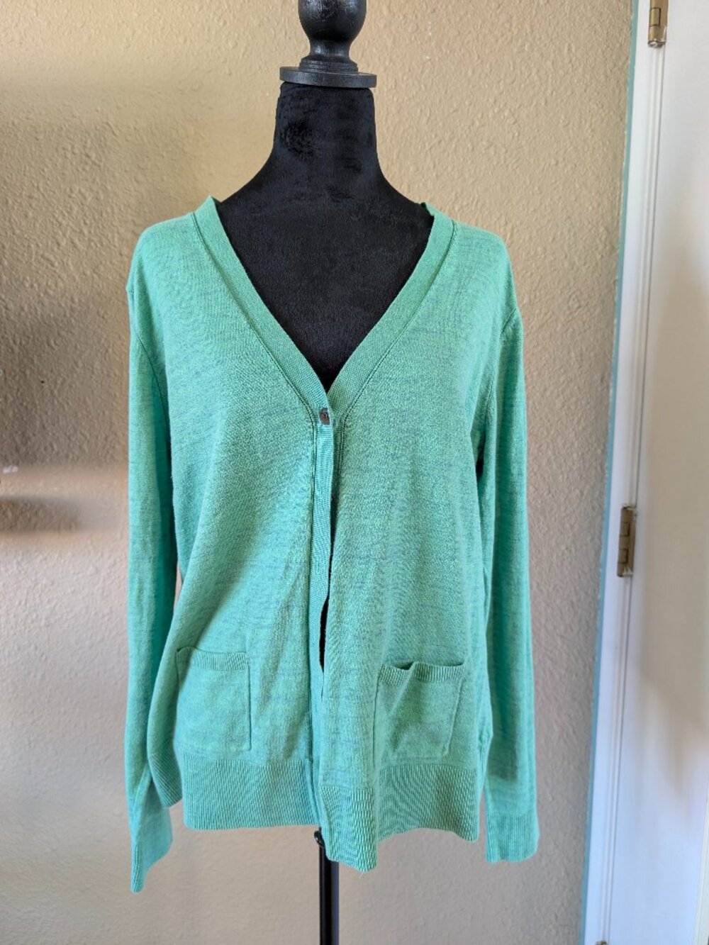 CAbi Green V-Neck Sweater - Size XL - Style #5407